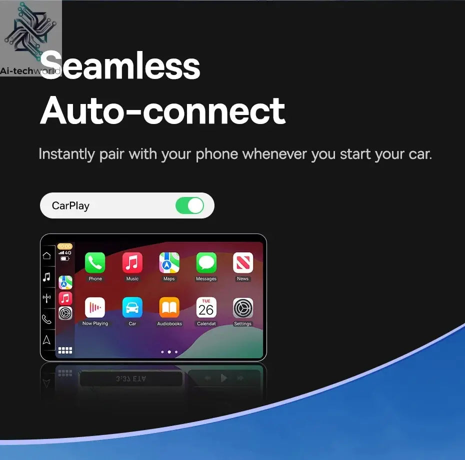 Baseus Wireless CarPlay Wired to Wireless CarPlay Adapter Auto Connect Car Intelligent Systems Plug&Play Bluetooth Smart CarPlay Ai-TechWorld 