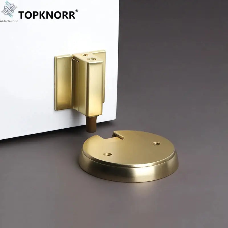 Bedroom Windproof Floor Suction No Punching Bathroom Invisible Door Touch Door Stop Non-magnetic Push Mechanical Door Suction Ai-TechWorld 