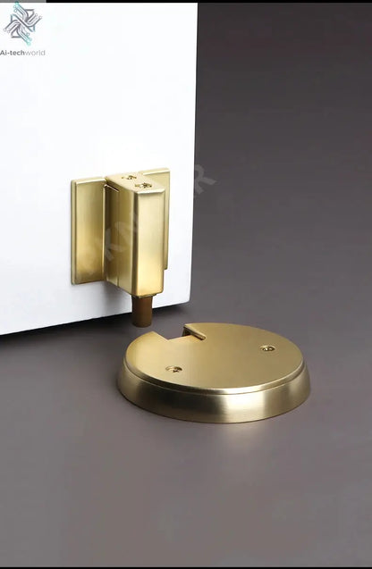 Bedroom Windproof Floor Suction No Punching Bathroom Invisible Door Touch Door Stop Non-magnetic Push Mechanical Door Suction Ai-TechWorld 