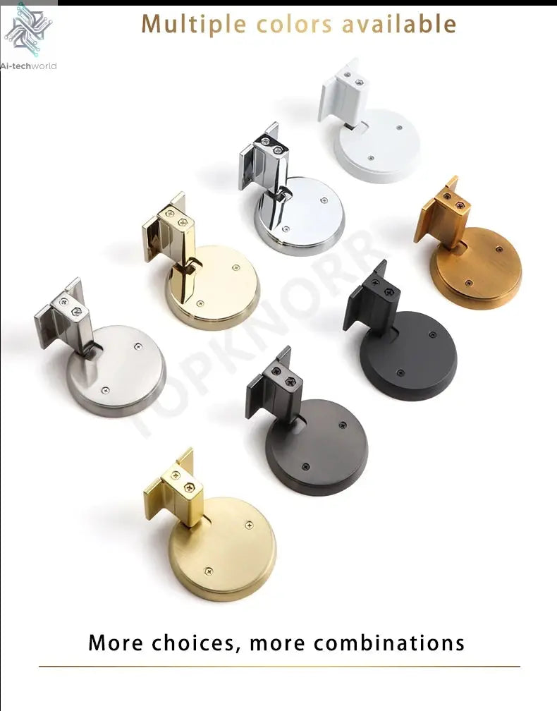 Bedroom Windproof Floor Suction No Punching Bathroom Invisible Door Touch Door Stop Non-magnetic Push Mechanical Door Suction Ai-TechWorld 