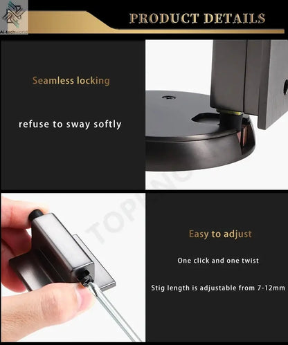 Bedroom Windproof Floor Suction No Punching Bathroom Invisible Door Touch Door Stop Non-magnetic Push Mechanical Door Suction Ai-TechWorld 