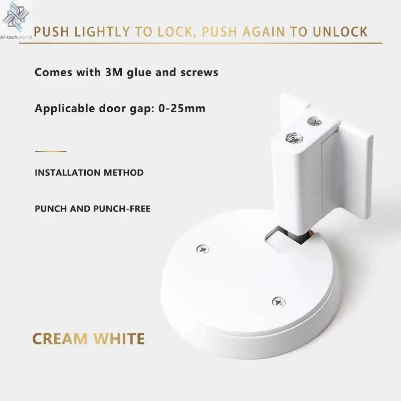 Bedroom Windproof Floor Suction No Punching Bathroom Invisible Door Touch Door Stop Non-magnetic Push Mechanical Door Suction Ai-TechWorld 