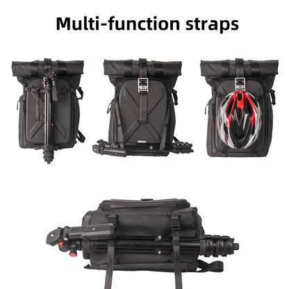 Besnfoto Waterproof Hard Shell Photography Backpack for DJI Drones & DSLR Cameras, Travel Shoulder Handbag Storage Case - Ai-TechWorld