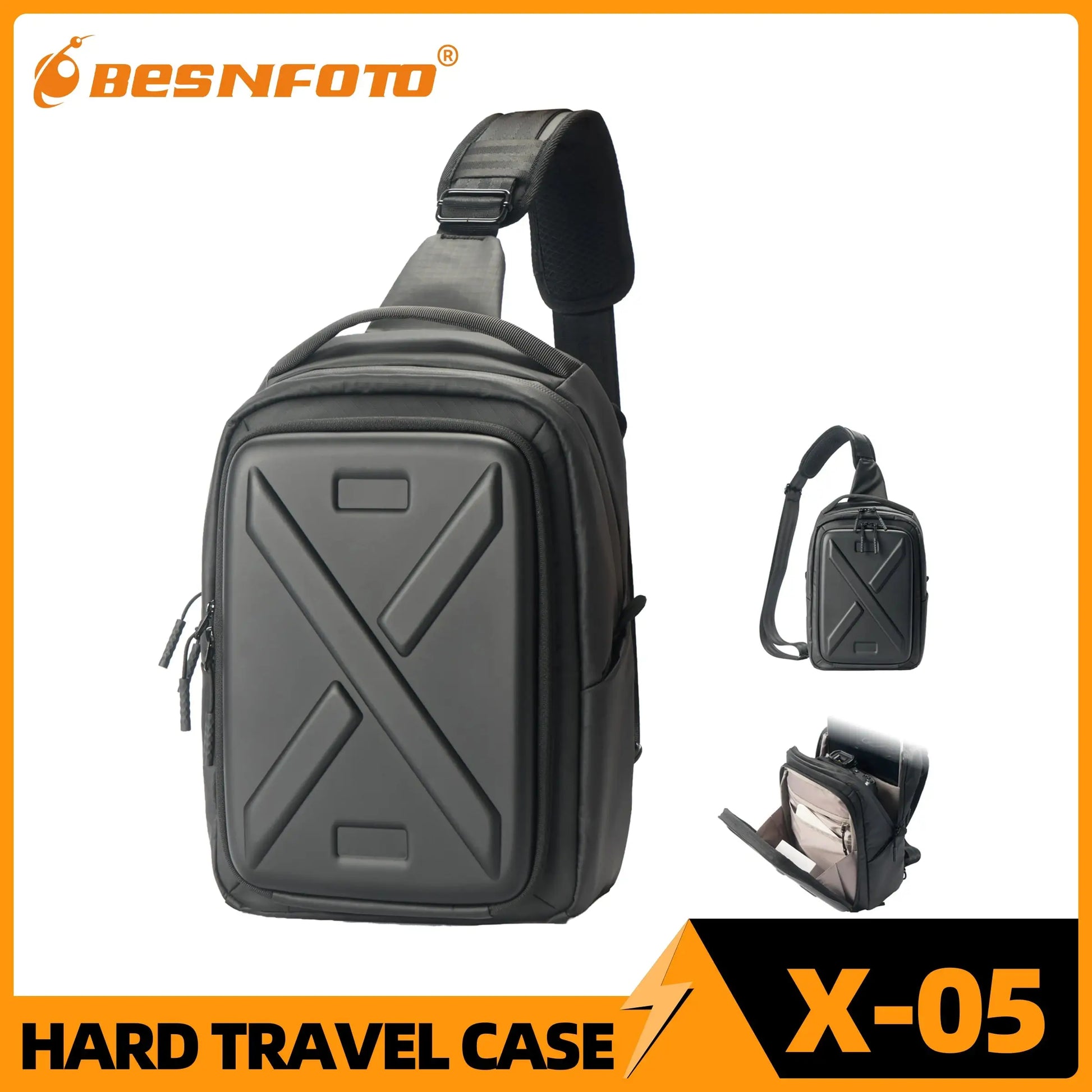 Besnfoto Waterproof Hard Shell Photography Backpack for DJI Drones & DSLR Cameras, Travel Shoulder Handbag Storage Case - Ai-TechWorld