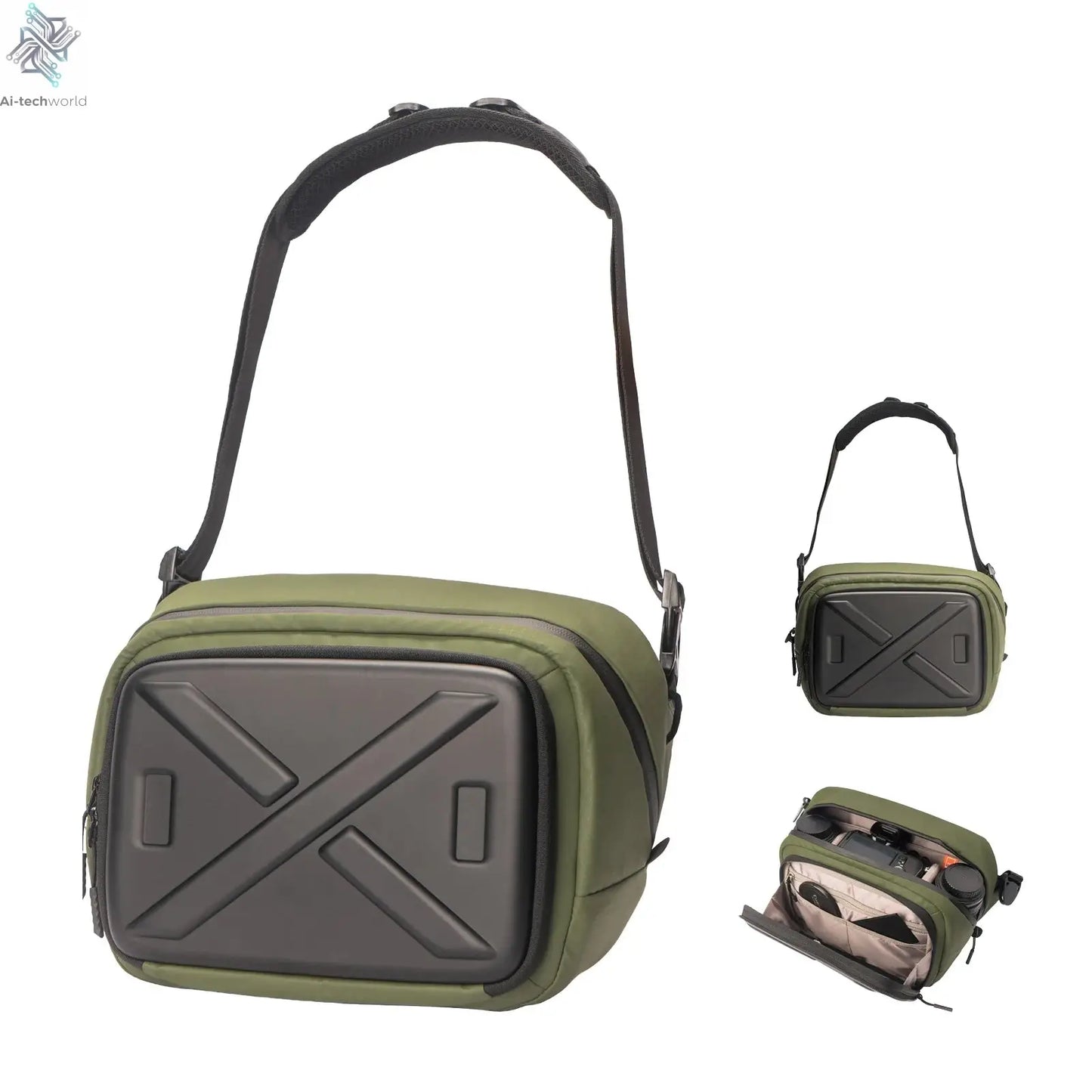 Besnfoto Waterproof Hard Shell Photography Backpack for DJI Drones & DSLR Cameras, Travel Shoulder Handbag Storage Case - Ai-TechWorld