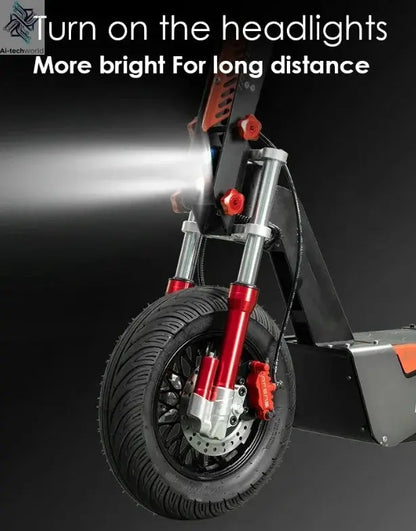 Best Selling 80MPH 90MPH Fast Electric Scooter 72V 15000W QS Racing Motor Votol 180A Controller F8 E Scooters with Damper Ai-TechWorld 