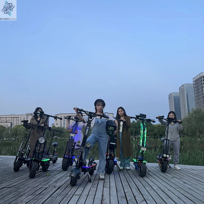 Best Selling 80MPH 90MPH Fast Electric Scooter 72V 15000W QS Racing Motor Votol 180A Controller F8 E Scooters with Damper Ai-TechWorld 