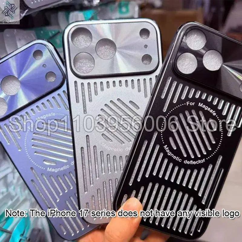 Better Heat Dissipation Aluminum Metal Phone Case For iPhone 17 16 15 14 13 12 Pro Max Back Cover Ai-TechWorld 