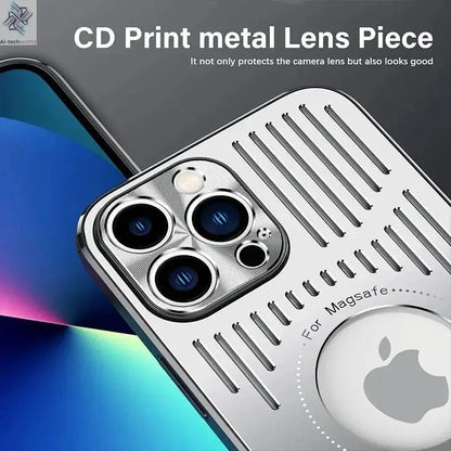 Better Heat Dissipation Aluminum Metal Phone Case For iPhone 17 16 15 14 13 12 Pro Max Back Cover Ai-TechWorld 