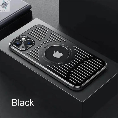 Better Heat Dissipation Aluminum Metal Phone Case For iPhone 17 16 15 14 13 12 Pro Max Back Cover Ai-TechWorld 