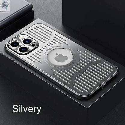Better Heat Dissipation Aluminum Metal Phone Case For iPhone 17 16 15 14 13 12 Pro Max Back Cover Ai-TechWorld 