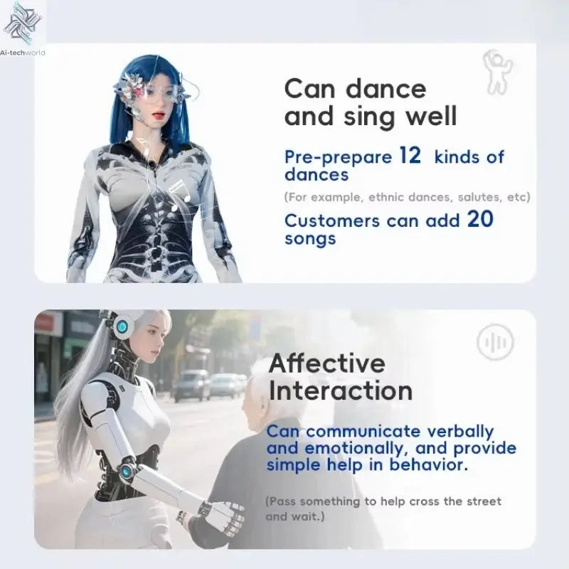 Bionic Humanoid Robot, Real Robot, Beauty Robot, Emotional Exchange and Life Interaction, Welcome Reception Robot Ai-TechWorld 