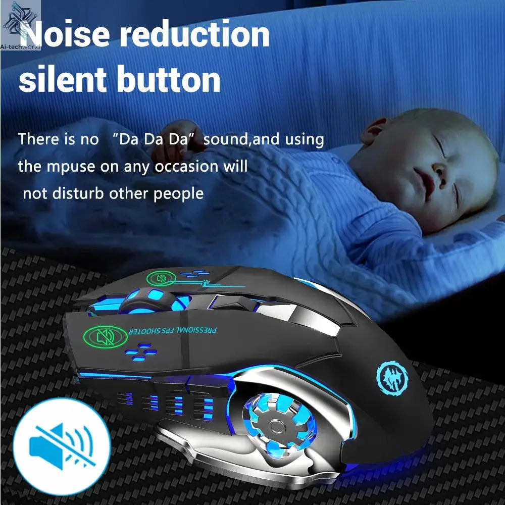 Bluetooth 5.2 Mouse 2.4G Wireless Mouse Rechargeable Mouse Dual Mode Gaming Mouse 3600 DPI Mice For Laptop Computer Accessories Ai-TechWorld 