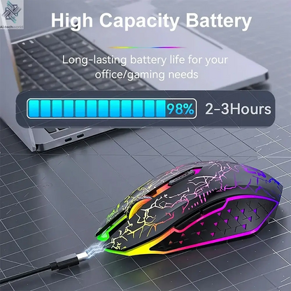 Bluetooth 5.2 Mouse RGB 2.4G Wireless Mouse Dual-Mode Gaming Mouse 6 Buttons Silent Mouse For MacBook Tablet Laptops Computer Ai-TechWorld 
