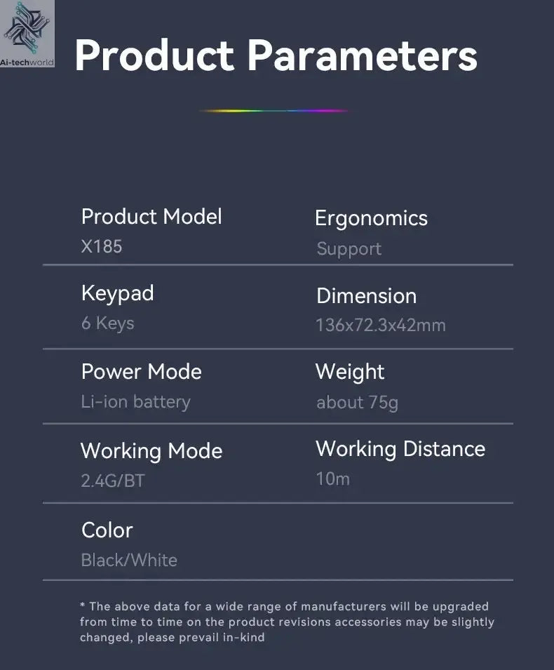 Bluetooth 5.2 Mouse RGB 2.4G Wireless Mouse Dual-Mode Gaming Mouse 6 Buttons Silent Mouse For MacBook Tablet Laptops Computer Ai-TechWorld 
