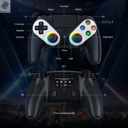 Bluetooth Gamepad For Playstation 5 Wireless Controller Ps5 Pc Console Controller With Turbo Dual Sense Vibrate Programming Ai-TechWorld 