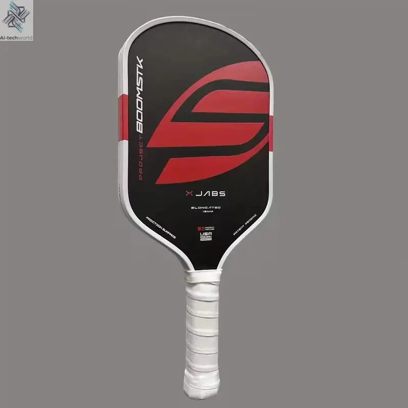 Boomsti Gold Paddle: T700 carbon fiber & EPP+EVA face. Light, durable for all levels. Non-slip grip & LABS multi-layer surface. Ai-TechWorld 