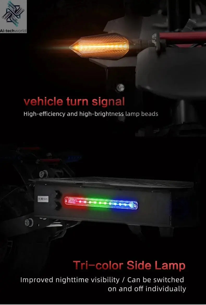 Boyueda S3 EScooters 6000W Dual Motor 60V38ah Hydraulic Oil Brake Electric Scooter Aldult 11 Inch Off-road Vacuum Tire E-Scooter Ai-TechWorld 