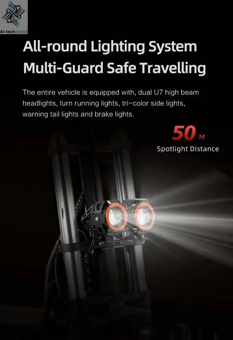 Boyueda S3 EScooters 6000W Dual Motor 60V38ah Hydraulic Oil Brake Electric Scooter Aldult 11 Inch Off-road Vacuum Tire E-Scooter Ai-TechWorld 