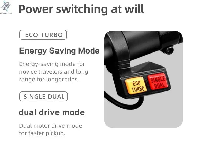 Boyueda S3 EScooters 6000W Dual Motor 60V38ah Hydraulic Oil Brake Electric Scooter Aldult 11 Inch Off-road Vacuum Tire E-Scooter Ai-TechWorld 