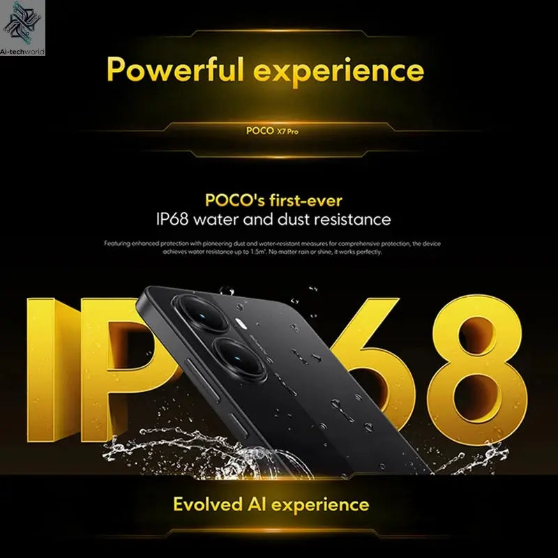 【Brand+】POCO X7 Pro Smartphone Dimensity 8400-Ultra 6000mAh 90W HyperCharge 6.67" AMOLED display NFC Xiaomi HyperOS 2 Ai-TechWorld 