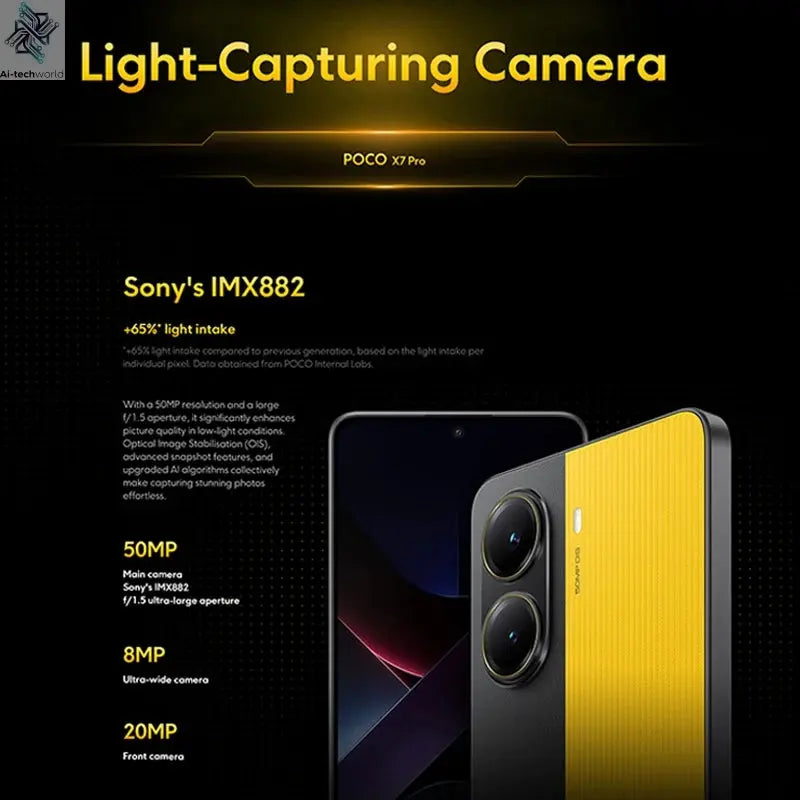 【Brand+】POCO X7 Pro Smartphone Dimensity 8400-Ultra 6000mAh 90W HyperCharge 6.67" AMOLED display NFC Xiaomi HyperOS 2 Ai-TechWorld 