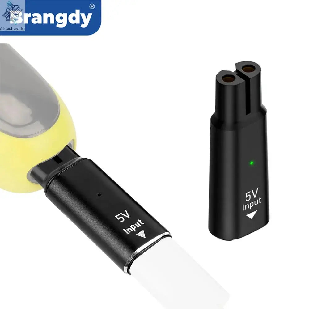 Brangdy 5V Type-C Shaver Adapter Charger Converter Fit for Philips One Blade QP2724 QP2834 QP1424 QP1924 QP4631 Beard Trimmer Ai-TechWorld 