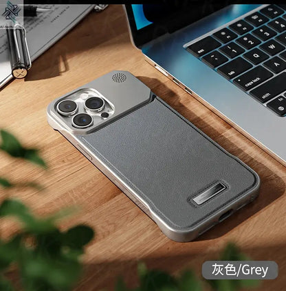 Business Aromatherapy Leather Case for iPhone 17 Air 16 15 14 Plus 13 12 11 Pro Max For Magsafe Magnetic Frameless Armor Cover Ai-TechWorld 