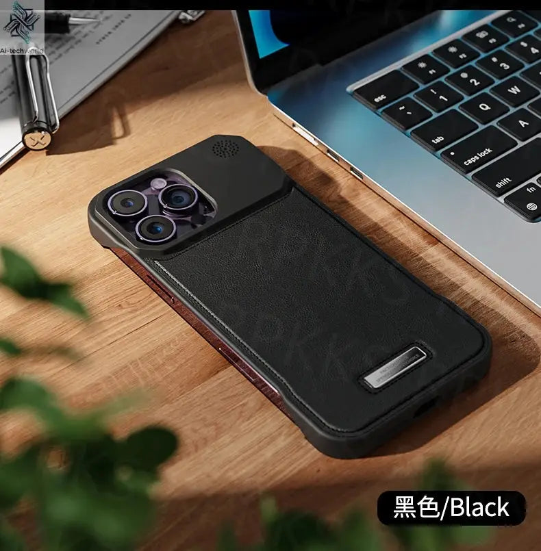 Business Aromatherapy Leather Case for iPhone 17 Air 16 15 14 Plus 13 12 11 Pro Max For Magsafe Magnetic Frameless Armor Cover Ai-TechWorld 