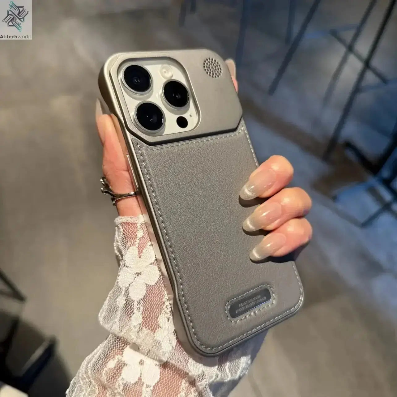 Business Aromatherapy Leather Case for iPhone 17 Air 16 15 14 Plus 13 12 11 Pro Max For Magsafe Magnetic Frameless Armor Cover Ai-TechWorld 