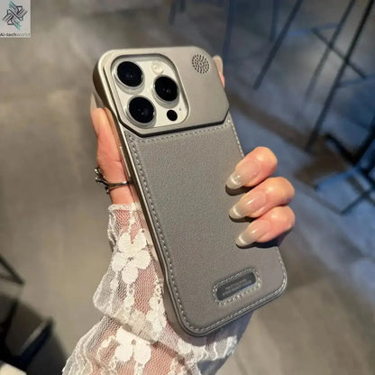 Business Aromatherapy Leather Case for iPhone 17 Air 16 15 14 Plus 13 12 11 Pro Max For Magsafe Magnetic Frameless Armor Cover Ai-TechWorld 