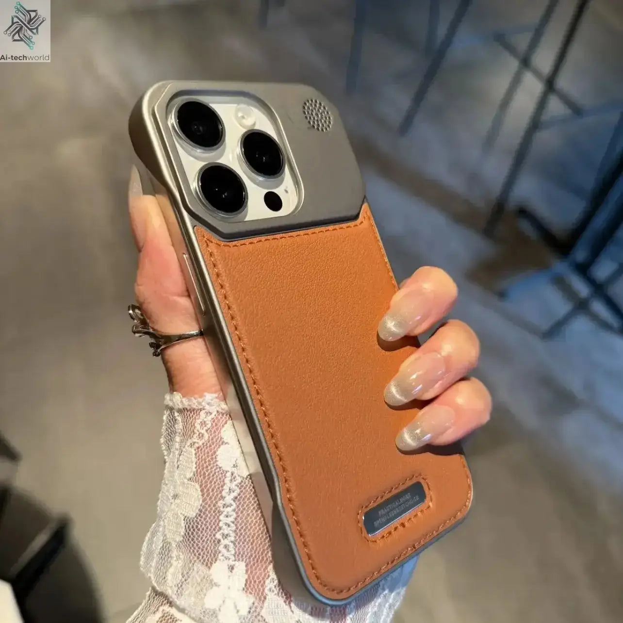Business Aromatherapy Leather Case for iPhone 17 Air 16 15 14 Plus 13 12 11 Pro Max For Magsafe Magnetic Frameless Armor Cover Ai-TechWorld 