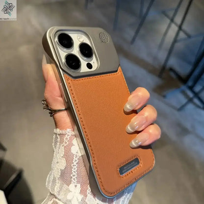 Business Aromatherapy Leather Case for iPhone 17 Air 16 15 14 Plus 13 12 11 Pro Max For Magsafe Magnetic Frameless Armor Cover Ai-TechWorld 