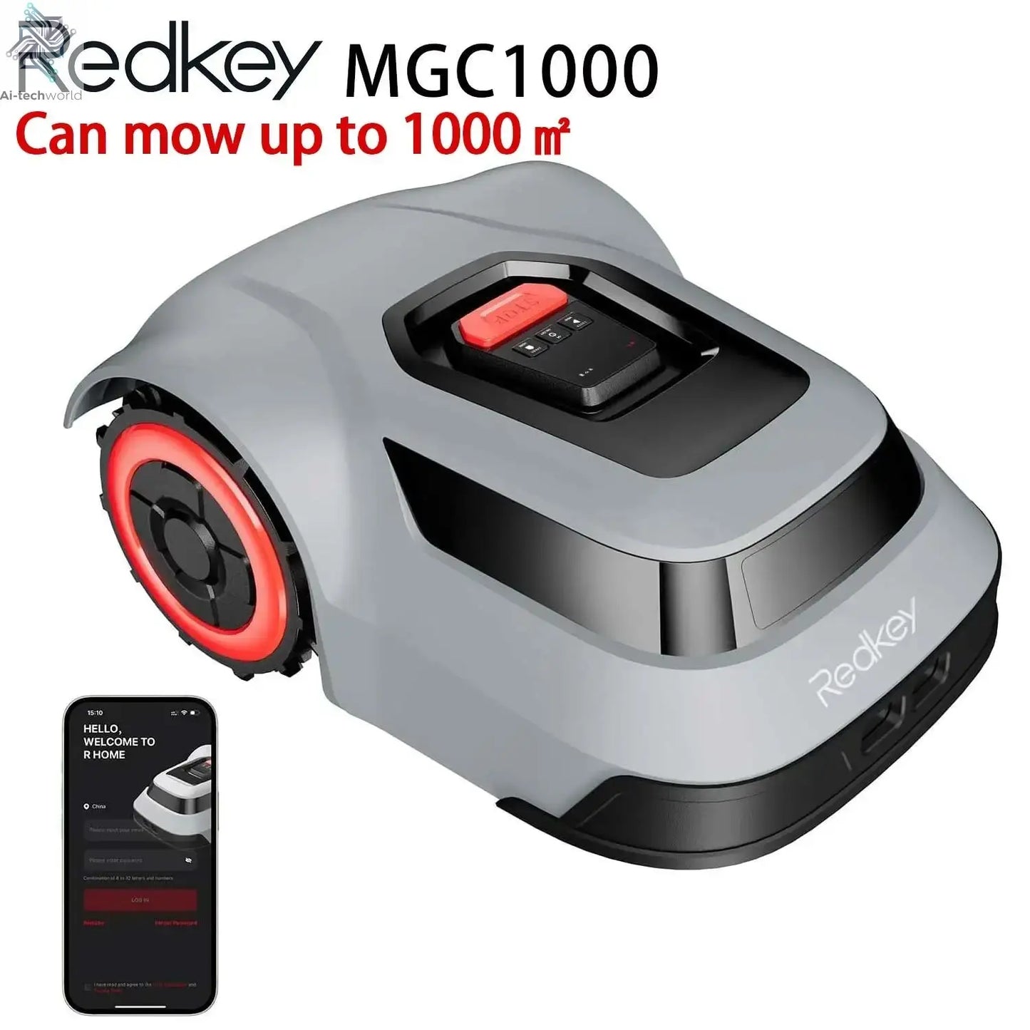 C-TOF Robotic Lawn Mower Redkey MGC800 MGC1000 Lawn Mower Robot Cable Break Detection Climbing 45% App Control Automatic Cutting Ai-TechWorld 