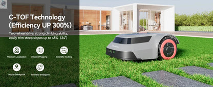 C-TOF Robotic Lawn Mower Redkey MGC800 MGC1000 Lawn Mower Robot Cable Break Detection Climbing 45% App Control Automatic Cutting Ai-TechWorld 