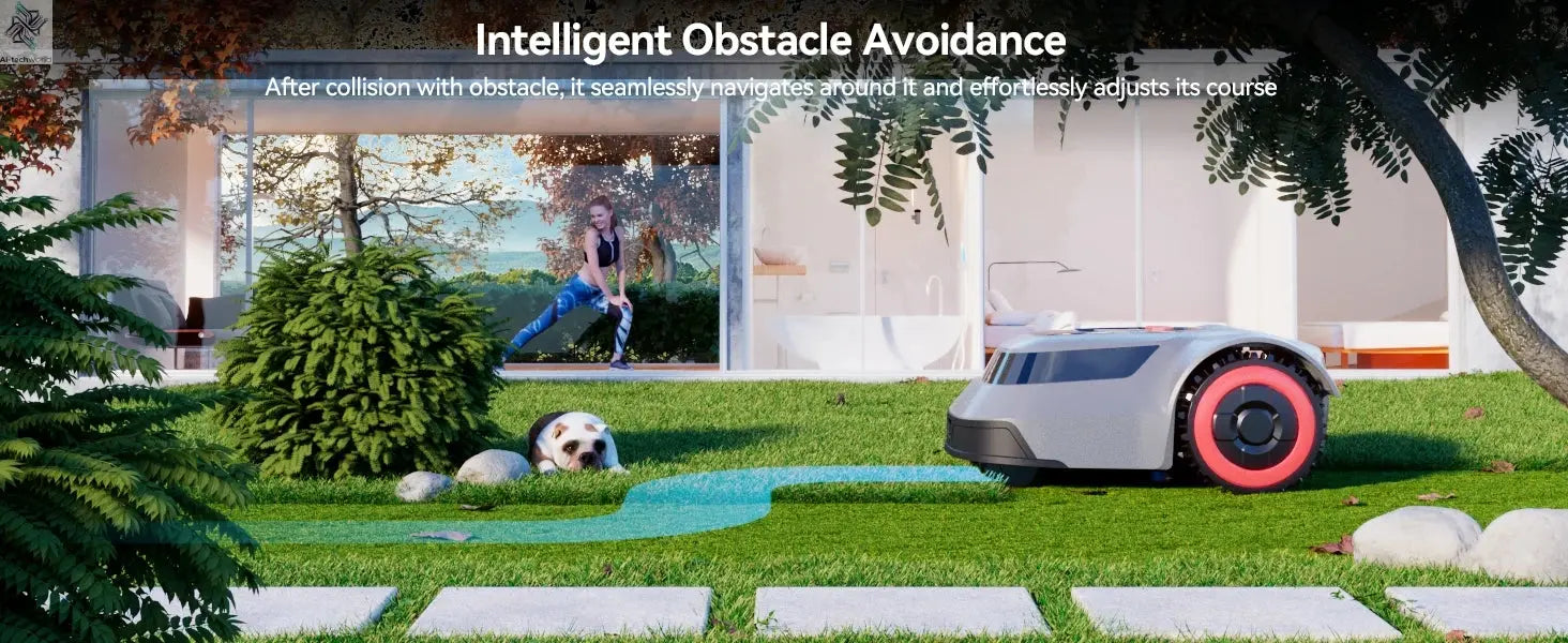 C-TOF Robotic Lawn Mower Redkey MGC800 MGC1000 Lawn Mower Robot Cable Break Detection Climbing 45% App Control Automatic Cutting Ai-TechWorld 