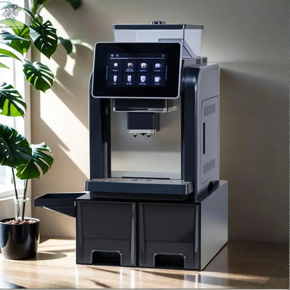 CE Electric Commercial Coffee Machine 19 Bar Espresso Machine Fully-Automatic Espresso Maker With Bean Grinder and Milk Frother Ai-TechWorld 
