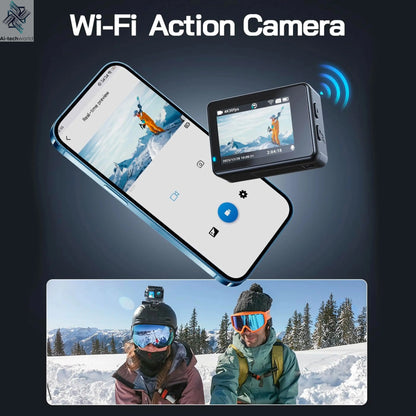 CERASTES V10 5K Action Camera Electronic Image Stabilization 2" Touch LCD 4K Waterproof Action Camera Dashcam Motion Detection Ai-TechWorld 