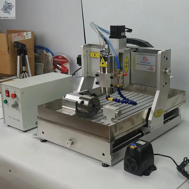 CNC Router 6040 4 Axis 2.2KW Metal 3D Carving Woodworking Machine 3040 USB Port Milling Engraving Machine 6090 with Water Tank - Ai - TechWorld