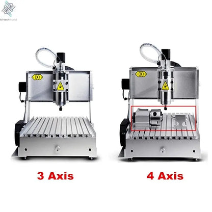 CNC Router 6040 4 Axis 2.2KW Metal 3D Carving Woodworking Machine 3040 USB Port Milling Engraving Machine 6090 with Water Tank - Ai - TechWorld