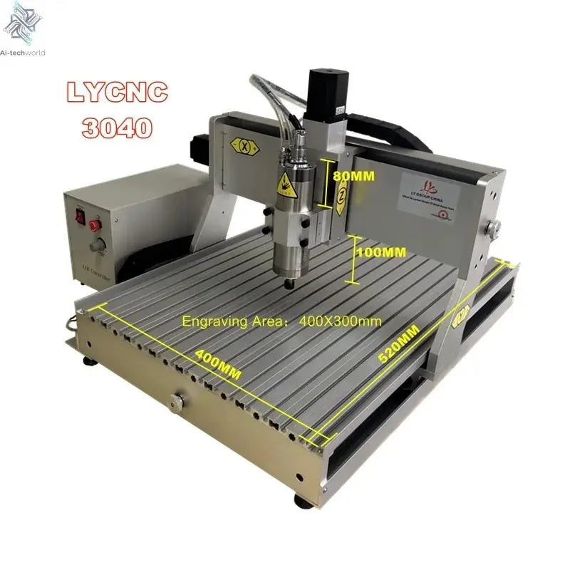 CNC Router 6040 4 Axis 2.2KW Metal 3D Carving Woodworking Machine 3040 USB Port Milling Engraving Machine 6090 with Water Tank - Ai - TechWorld