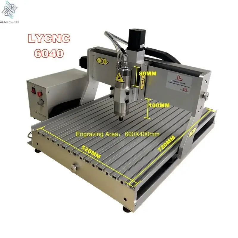 CNC Router 6040 4 Axis 2.2KW Metal 3D Carving Woodworking Machine 3040 USB Port Milling Engraving Machine 6090 with Water Tank - Ai - TechWorld