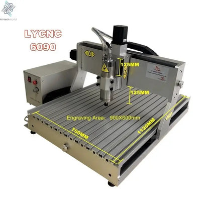 CNC Router 6040 4 Axis 2.2KW Metal 3D Carving Woodworking Machine 3040 USB Port Milling Engraving Machine 6090 with Water Tank - Ai - TechWorld