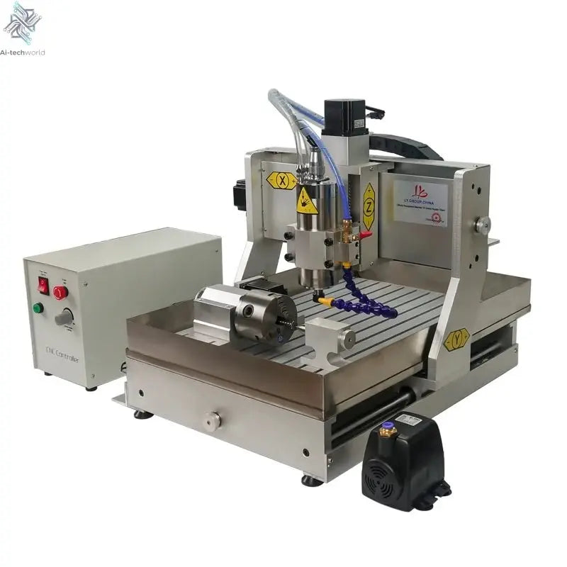CNC Router 6040 4 Axis 2.2KW Metal 3D Carving Woodworking Machine 3040 USB Port Milling Engraving Machine 6090 with Water Tank - Ai - TechWorld