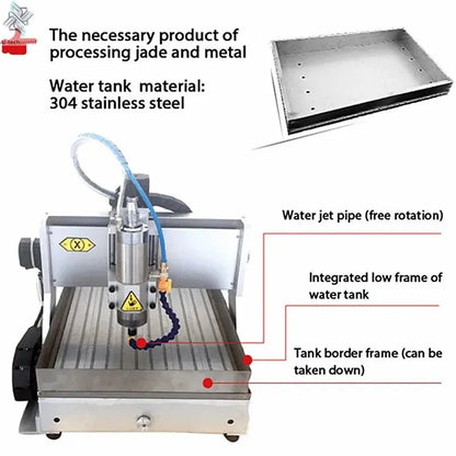 CNC Router 6040 4 Axis 2.2KW Metal 3D Carving Woodworking Machine 3040 USB Port Milling Engraving Machine 6090 with Water Tank - Ai - TechWorld