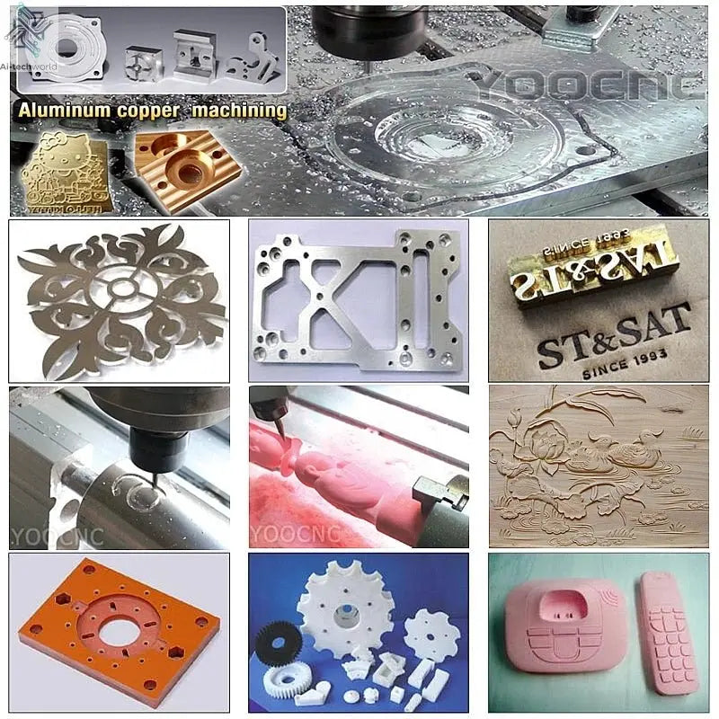 CNC Router 6040 4 Axis 2.2KW Metal 3D Carving Woodworking Machine 3040 USB Port Milling Engraving Machine 6090 with Water Tank - Ai - TechWorld