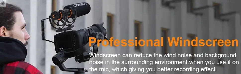 COMICA VM20 Shotgun Microphone, Professional Super Cardioid Microphone with Shock Mount, Camera Microphone For Video Record Ai-TechWorld 