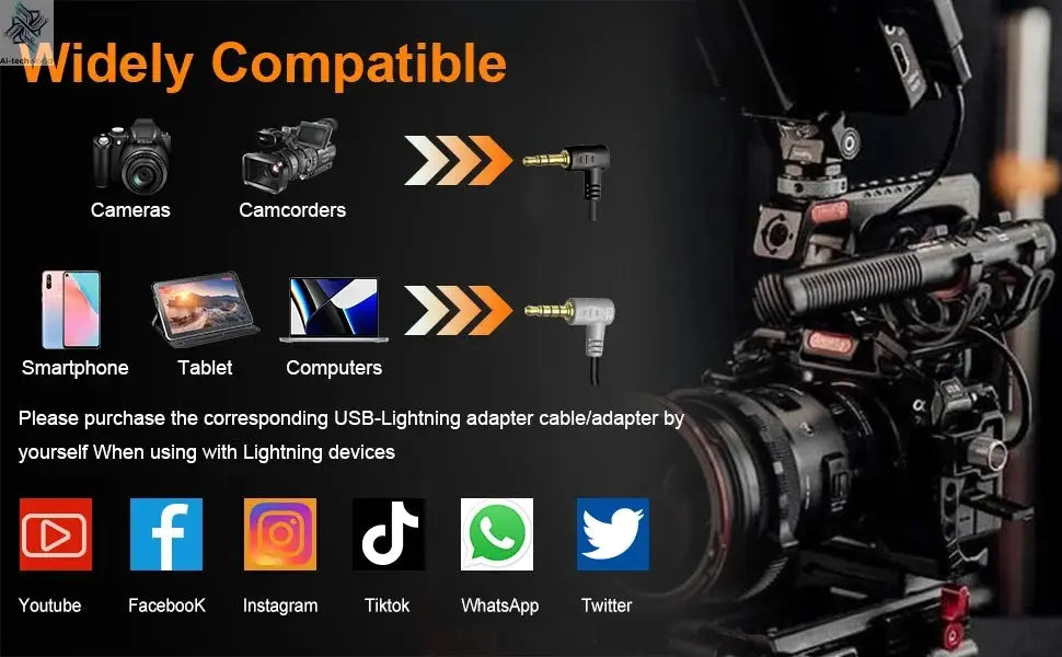 COMICA VM20 Shotgun Microphone, Professional Super Cardioid Microphone with Shock Mount, Camera Microphone For Video Record Ai-TechWorld 