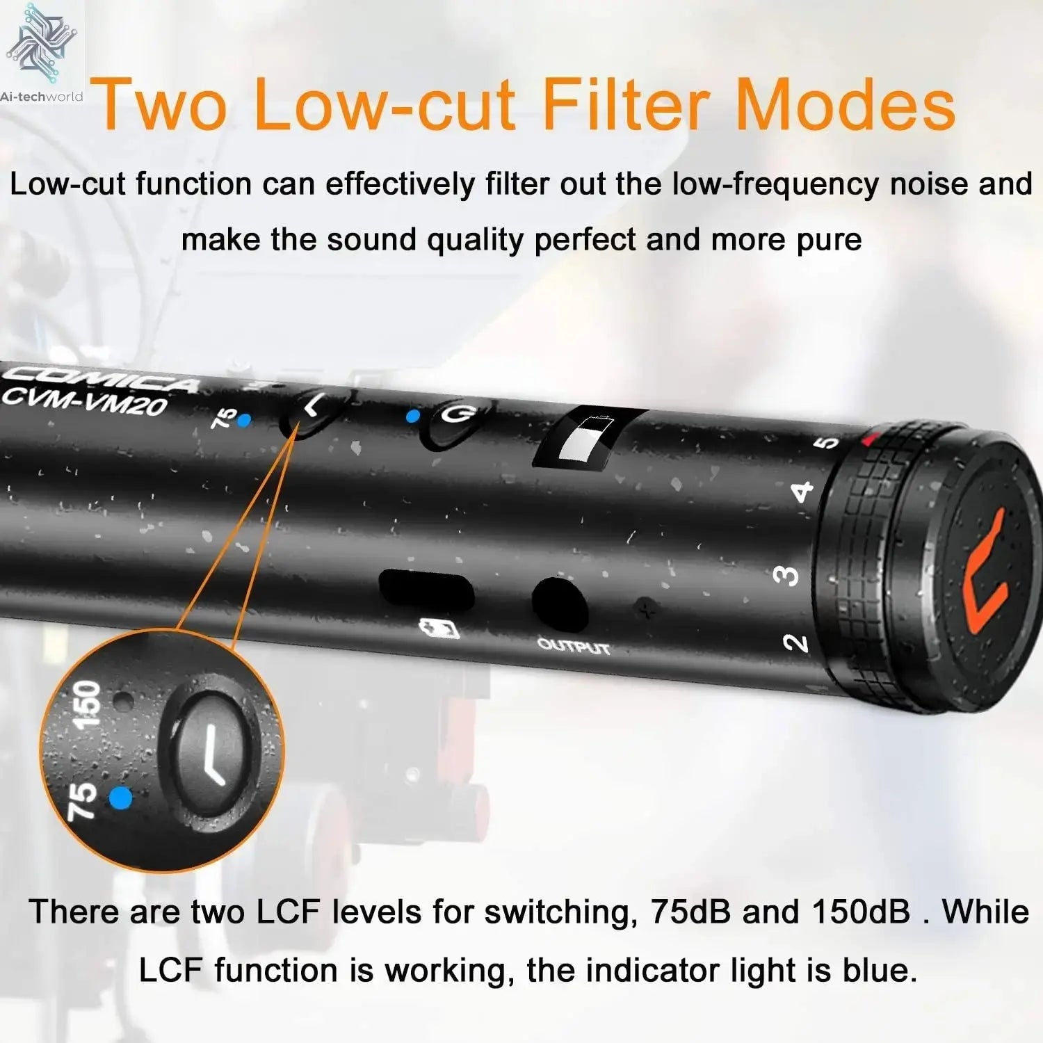 COMICA VM20 Shotgun Microphone, Professional Super Cardioid Microphone with Shock Mount, Camera Microphone For Video Record Ai-TechWorld 