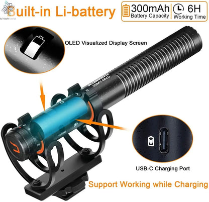 COMICA VM20 Shotgun Microphone, Professional Super Cardioid Microphone with Shock Mount, Camera Microphone For Video Record Ai-TechWorld 